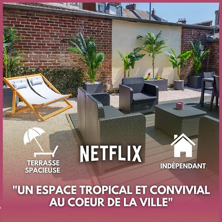 L'Escale Tropicale, Appartement Independant Avec Terrasse Privative Saint-Quentin  Eksteriør billede