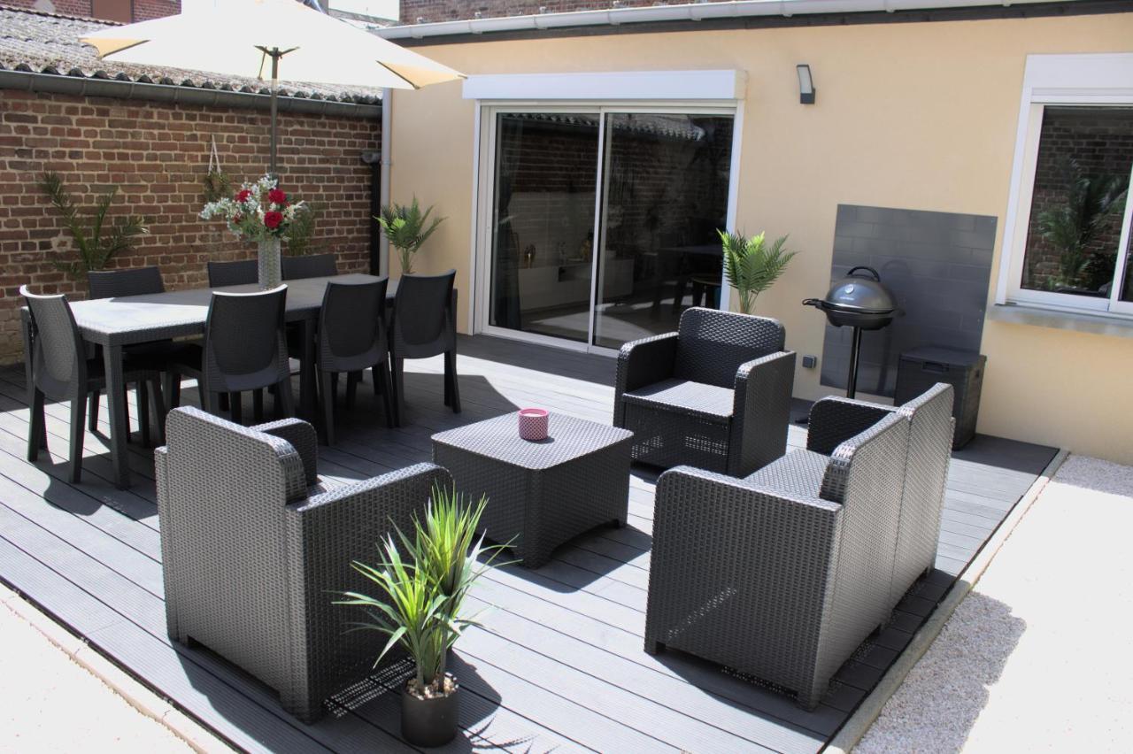 L'Escale Tropicale, Appartement Independant Avec Terrasse Privative Saint-Quentin  Eksteriør billede