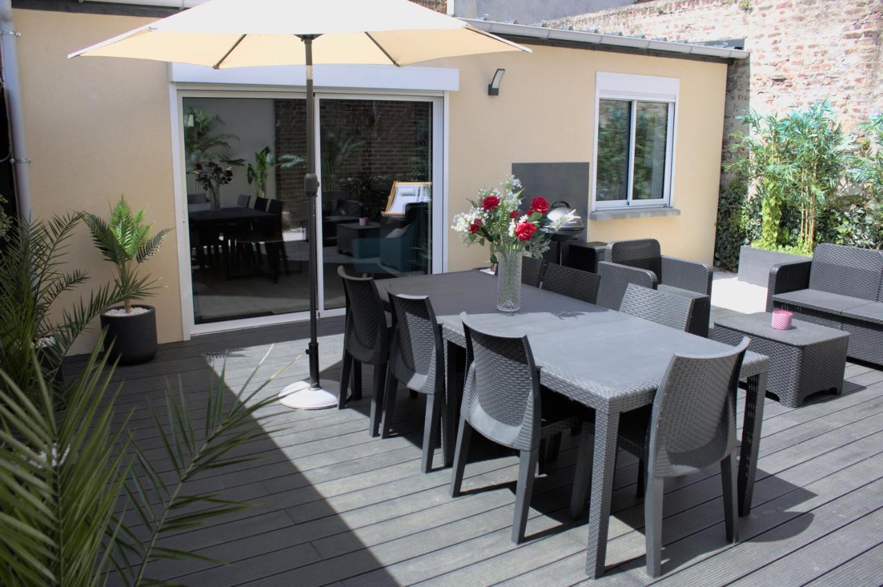 L'Escale Tropicale, Appartement Independant Avec Terrasse Privative Saint-Quentin  Eksteriør billede